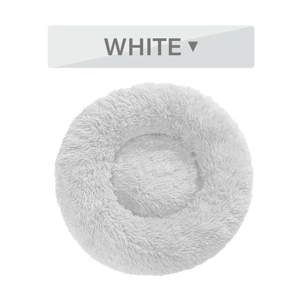 Fluffy Donut Dog Bed Warm Soft Long Plush Pet Cushion Dog House Cat Bed Washable Pet Sofa Mat Calming Samll Large Dog Beds - Bellarte Enchanté Fluffy Donut Dog Bed Warm Soft Long Plush Pet Cushion Dog House Cat Bed Washable Pet Sofa Mat Calming Samll Large Dog Beds